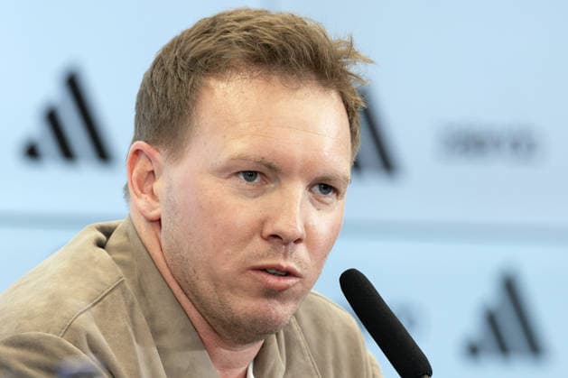 Squad announcement mens national team National coach Julian Nagelsmann speaks during the press conference Press conference to announce the mens national team squad for the international matches against Switzerland and Ghana March 19, 2026 at the DFB Campus in Frankfurt am Main , Frankfurt am Main Hessen Germany DFB Campus