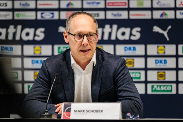 Press conference after the match, Mark Schober Chairman of the Board German Handball Federation DHB GER, Germany GER vs Egypt EGY , Handball, International match, Season 2025 2026, 19 03 2026 GER, Germany GER vs Egypt EGY , Handball, International match, Season 2025 2026, 19 03 2026 Dortmund Copyright: xEibner-Pressefoto JanxRollingerx EP_JSK
