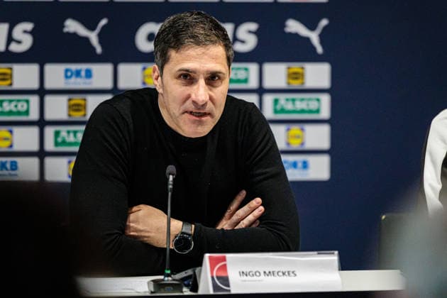 Press conference after the match, Ingo Meckes Board of Directors Sport Deutscher Handball Bund DHB GER, Germany GER vs Egypt EGY , Handball, international match, season 2025 2026, 19 03 2026 GER, Germany GER vs Egypt EGY , Handball, international match, season 2025 2026, 19 03 2026 Dortmund Copyright: xEibner-Pressefoto JanxRollingerx EP_JSK