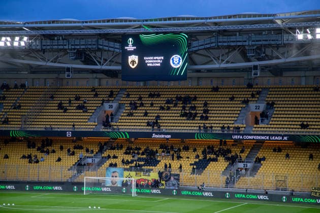 AEK Athens v NK Celje UEFA Europa League A general view of the Allwyn Arena before the start of the match between AEK Athens and NK Celje during the UEFA Europa League Round of 16 Second Leg match at Allwyn Arena, Athens 19 03 2026 UK Newspapers OUT Copyright: xYannisxHalasx FIL-23160-0002