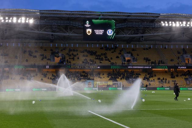 AEK Athens v NK Celje UEFA Europa League A general view of the Allwyn Arena before the start of the match between AEK Athens and NK Celje during the UEFA Europa League Round of 16 Second Leg match at Allwyn Arena, Athens 19 03 2026 UK Newspapers OUT Copyright: xYannisxHalasx FIL-23160-0008