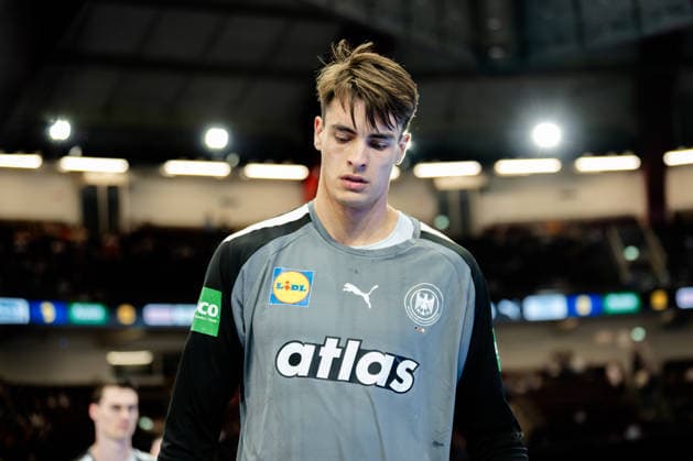 Dortmund 19 03 2026, Handball, Men, International match, Germany Egypt Julian Köster Germany, 18 during warm-up Dortmund Westfalenhalle NRW Germany