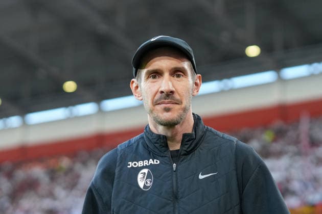 Julian Schuster SC Freiburg, Coach , Portrait, Portrait , Germany, Football, UEFA Europa League, Round of 16, Second leg, 2025 2026, SC Freiburg vs KRC Genk, 19 03 2026, Europa Park Stadion, Freiburg, Germany Freiburg Europa Park Stadion Baden Württemberg Germany Copyright: xArnexAmbergx