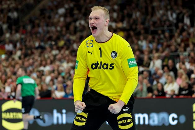 Goalkeeper David Spaeth Germany cheers, Handball International Friendly, Germany v Egypt, Westfalenhalle, March 19, 2026 in Dortmund, Germany Photo by Marco Steinbrenner DeFodi Images Goalkeeper David Spaeth Germany cheers, Handball International Friendly, Germany v Egypt, Westfalenhalle, March 19, 2026 in Dortmund, Germany Photo by Marco Steinbrenner DeFodi Images