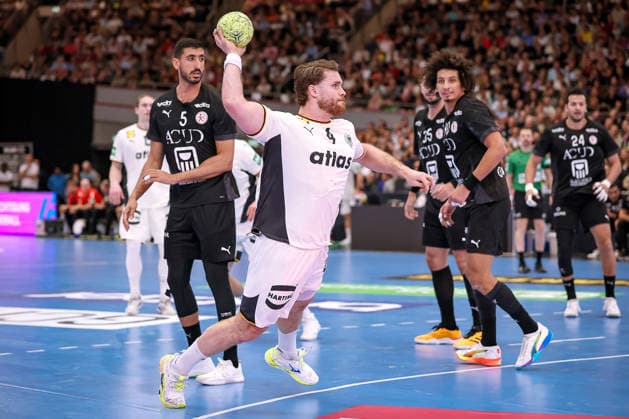 19 03 2026, Handball, international match men, Germany Egypt, Westfalenhalle Dortmund Johannes Golla Germany 04 throws the ball at the goal North Rhine-Westphalia Germany