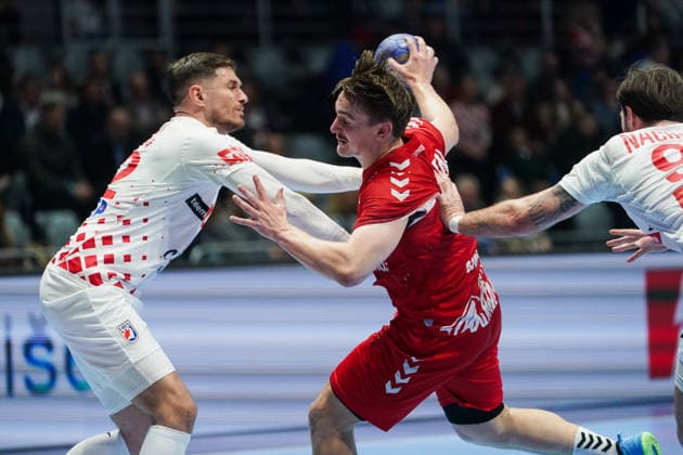 March 19, 2026, Zadar, Zadar, Croatia: 2026319, Zadar, Croatia - Croatia and Switzerland play a men s International Friendly, Länderspiel, Nationalmannschaft handball match at the Visnjik Sports Hall. AELLEN FELIX in action. Zadar Croatia - ZUMAd223 20260319_zip_d223_012 Copyright: xMarkoxDimicx