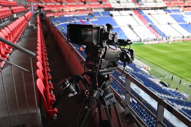 Football : Olympique Lyonnais v RC Celta Vigo - UEFA Europa League 19 03 2026 Illustration camera TV during the second leg of the UEFA Europa League 2025 26 quarter-final between Olympique Lyonnais and RC Celta de Vigo, Spain, at the Groupama Stadium in DÃ cines-Charpieu, Lyon, on March 19, 2026 LYONFrance  Copyright: xMouradxAllilix