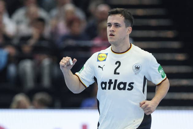 Germany Egypt, handball test match Tim Freihöfer Germany, 2 mens international handball match between Germany and Egypt in the Westfalenhalle in Dortmund on March 19, 2026, Dortmund North Rhine-Westphalia Germany Westfalenhalle