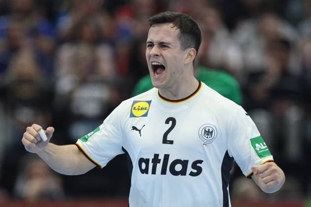 Germany Egypt, handball test match Tim Freihöfer Germany, 2 mens international handball match between Germany and Egypt in the Westfalenhalle in Dortmund on March 19, 2026, Dortmund North Rhine-Westphalia Germany Westfalenhalle