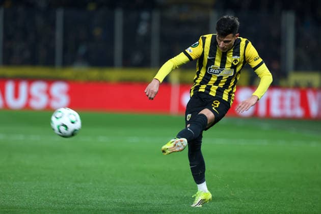 AEK Athens v NK Celje UEFA Europa League Stavros Pilios of AEK Athens during the UEFA Europa League Round of 16 Second Leg match at Allwyn Arena, Athens 19 03 2026 UK Newspapers OUT Copyright: xYannisxHalasx FIL-23160-0033