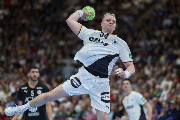 Germany Egypt, handball test match Justus Fischer Germany, 54 mens international handball match between Germany and Egypt in the Westfalenhalle in Dortmund on March 19, 2026, Dortmund North Rhine-Westphalia Germany Westfalenhalle