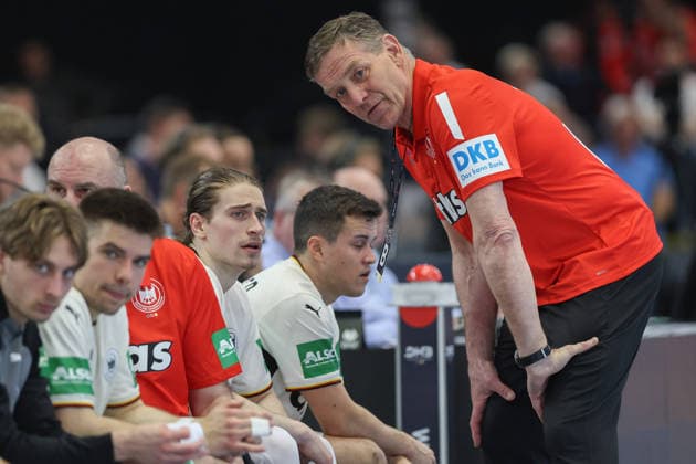 Germany Egypt, handball test match coach Alfred Gislason Germany and Juri Knorr Germany, 15 mens international handball match between Germany and Egypt in the Westfalenhalle in Dortmund on March 19, 2026, Dortmund North Rhine-Westphalia Germany Westfalenhalle