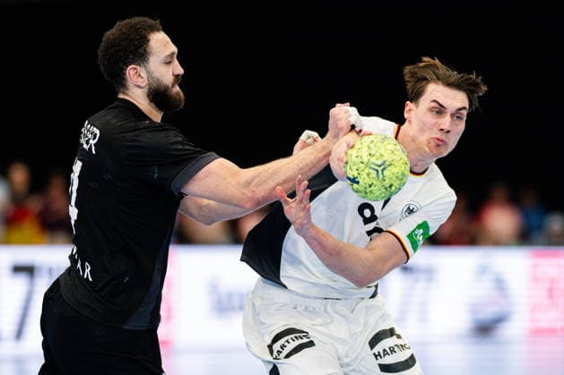 19 03 2026 Handball, international match, Westfalenhalle Dortmund, Germany Egypt L R Yasser Seif Egypt , Julian Köster Germany