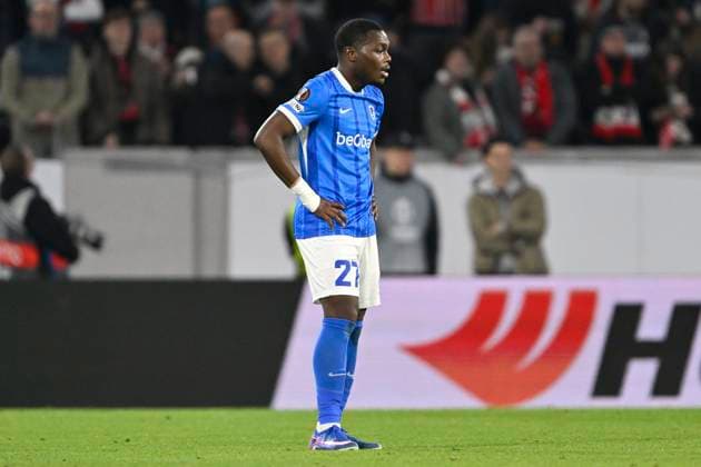 Freiburg v KRC Genk - UEFA Europa League FREIBURG, GERMANY - MARCH 19 : Nkuba Ken defender of KRC Genk during the UEFA Europa League 2025 26 round of 16 match second leg between Freiburg and KRC Genk on March 19, 2026 in Freiburg, Germany, 19 03 2026 Freiburg Germany  Copyright: xDhax