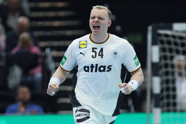 Germany Egypt, handball test match Justus Fischer Germany, 54 mens international handball match between Germany and Egypt in the Westfalenhalle in Dortmund on March 19, 2026, Dortmund North Rhine-Westphalia Germany Westfalenhalle