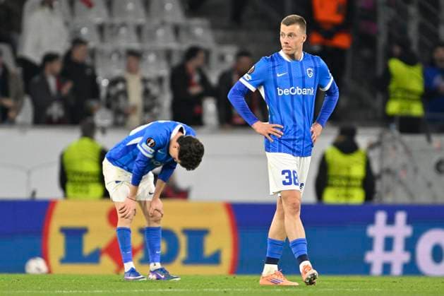 Freiburg v KRC Genk - UEFA Europa League FREIBURG, GERMANY - MARCH 19 : Heymans Daan midfielder of KRC Genk during the UEFA Europa League 2025 26 round of 16 match second leg between Freiburg and KRC Genk on March 19, 2026 in Freiburg, Germany, 19 03 2026 Freiburg Germany  Copyright: xDhax