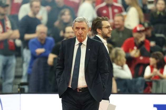 Svetislav Pesic FC Bayern Basketball, Head Coach , GER, FC Bayern Basketball vs Dubai Basketball, Basketball, Euroleague, Matchday 32, Season 2025 2026, 19 03 2026, GER, FC Bayern Basketball vs Dubai Basketball, Basketball, Euroleague, Matchday 32, Season 2025 2026, 19 03 2026 Munich Copyright: xEibner-Pressefoto JennixMaulx EP_JML