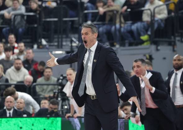 Dubais Head Coach Jurica GOLEMEC Basketball Bayern Dubai Euroleague, FC Bayern Basketball Dubai Basketball, Round 32, Season 2025 2026, on 19 03 2026 in Munich, S A P G A R D E N, Germany Source Copyright Credit Oryk HAIST xBASKETBALL-BAYERN-DUBAIx