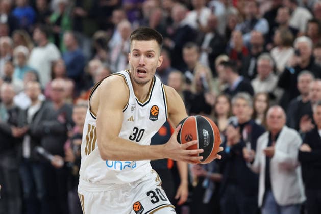 Filip Petrusev Dubai Basketball, 30 , GER, FC Bayern Basketball vs Dubai Basketball, Basketball, Euroleague, Matchday 32, Season 2025 2026, 19 03 2026, GER, FC Bayern Basketball vs Dubai Basketball, Basketball, Euroleague, Matchday 32, Season 2025 2026, 19 03 2026 Munich Copyright: xEibner-Pressefoto JennixMaulx EP_JML