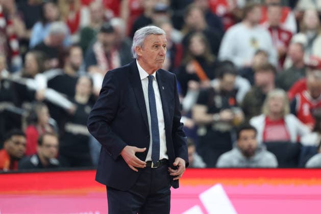 Svetislav Pesic FC Bayern Basketball, Head Coach , GER, FC Bayern Basketball vs Dubai Basketball, Basketball, Euroleague, Matchday 32, Season 2025 2026, 19 03 2026, GER, FC Bayern Basketball vs Dubai Basketball, Basketball, Euroleague, Matchday 32, Season 2025 2026, 19 03 2026 Munich Copyright: xEibner-Pressefoto JennixMaulx EP_JML