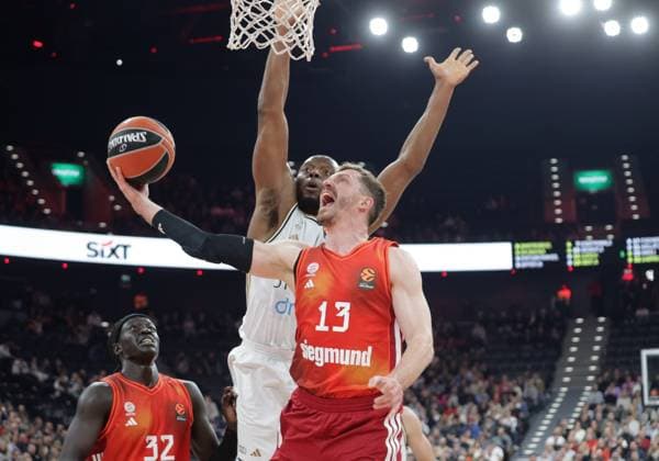 Bayerns 13 Andreas OBST Basketball Bayern Dubai Euroleague, FC Bayern Basketball Dubai Basketball, Round 32, Season 2025 2026, on 19 03 2026 in Munich, S A P G A R D E N, Germany Source Copyright Credit Oryk HAIST xBASKETBALL-BAYERN-DUBAIx
