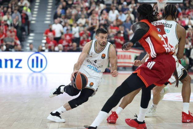 Aleksa Avramovic Dubai Basketball, 04 , GER, FC Bayern Basketball vs Dubai Basketball, Basketball, Euroleague, Matchday 32, Season 2025 2026, 19 03 2026, GER, FC Bayern Basketball vs Dubai Basketball, Basketball, Euroleague, Matchday 32, Season 2025 2026, 19 03 2026 Munich Copyright: xEibner-Pressefoto JennixMaulx EP_JML