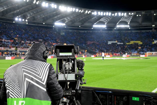 CALCIO - UEFA Europa League - AS Roma vs Bologna FC A video operator at work during the game during the match of Uefa Europa League Championship between A.S.Roma and Bologna F.C at the Olimpico Stadium on Mar 19, 2026 in Rome, Italy. during AS Roma vs Bologna FC, Football Europa League match in Roma, Italy, March 19 2026 Roma Italy  Copyright: xIPAxSport ABACAx