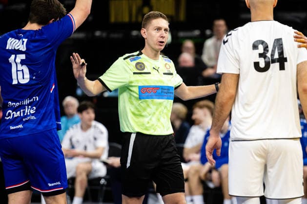 Netherlands v USA, Golden League handball, Copenhagen, Denmark Copenhagen, Denmark. 19th of March, 2026. Referee Nichlas Nygaard seen during the golden league match between Netherlands and USA at Royal Arena in Copenhagen. Denmark, Copenhagen, Royal Arena  Copyright: xGonzalesxPhoto TobiasxJorgensenx