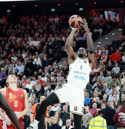 Dwayne BACON Dubai , Basketball, Euro League, 2025 26, FC Bayern München vs Dubai Basket, 19 03 26, SAP Garden, Munich Copyright: WolfgangxFehrmann