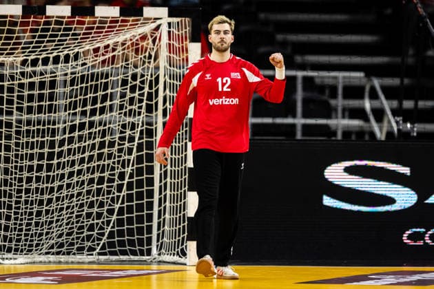 Netherlands v USA, Golden League handball, Copenhagen, Denmark Copenhagen, Denmark. 19th of March, 2026. Pal Merkovszki (12) of USA seen during the golden league match between Netherlands and USA at Royal Arena in Copenhagen. Denmark, Copenhagen, Royal Arena  Copyright: xGonzalesxPhoto TobiasxJorgensenx