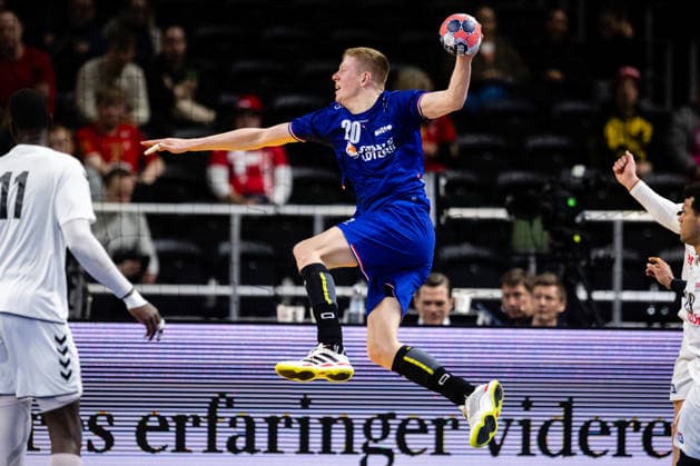 Netherlands v USA, Golden League handball, Copenhagen, Denmark Copenhagen, Denmark. 19th of March, 2026. Niels Vesteijnen (20) of Netherlands seen during the golden league match between Netherlands and USA at Royal Arena in Copenhagen. Denmark, Copenhagen, Royal Arena  Copyright: xGonzalesxPhoto TobiasxJorgensenx