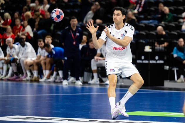 Netherlands v USA, Golden League handball, Copenhagen, Denmark Copenhagen, Denmark. 19th of March, 2026. Alex Chan (7) of USA seen during the golden league match between Netherlands and USA at Royal Arena in Copenhagen. Denmark, Copenhagen, Royal Arena  Copyright: xGonzalesxPhoto TobiasxJorgensenx