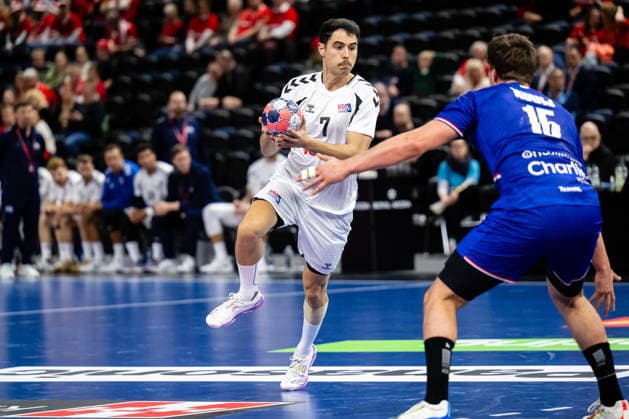 Netherlands v USA, Golden League handball, Copenhagen, Denmark Copenhagen, Denmark. 19th of March, 2026. Alex Chan (7) of USA seen during the golden league match between Netherlands and USA at Royal Arena in Copenhagen. Denmark, Copenhagen, Royal Arena  Copyright: xGonzalesxPhoto TobiasxJorgensenx