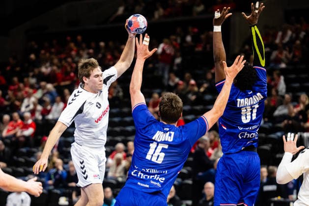 Netherlands v USA, Golden League handball, Copenhagen, Denmark Copenhagen, Denmark. 19th of March, 2026. Joey Stromberg (6) of USA seen during the golden league match between Netherlands and USA at Royal Arena in Copenhagen. Denmark, Copenhagen, Royal Arena  Copyright: xGonzalesxPhoto TobiasxJorgensenx
