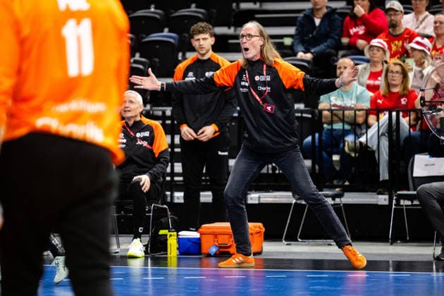Netherlands v USA, Golden League handball, Copenhagen, Denmark Copenhagen, Denmark. 19th of March, 2026. Coach Staffan Olsson of Netherlands seen during the golden league match between Netherlands and USA at Royal Arena in Copenhagen. Denmark, Copenhagen, Royal Arena  Copyright: xGonzalesxPhoto TobiasxJorgensenx