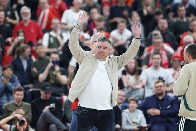 Roy Makaay, GER, FC Bayern Basketball vs Dubai Basketball, Basketball, Euroleague, Matchday 32, Season 2025 2026, 19 03 2026, GER, FC Bayern Basketball vs Dubai Basketball, Basketball, Euroleague, Matchday 32, Season 2025 2026, 19 03 2026 Munich Copyright: xEibner-Pressefoto JennixMaulx EP_JML