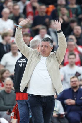Roy Makaay, GER, FC Bayern Basketball vs Dubai Basketball, Basketball, Euroleague, Matchday 32, Season 2025 2026, 19 03 2026, GER, FC Bayern Basketball vs Dubai Basketball, Basketball, Euroleague, Matchday 32, Season 2025 2026, 19 03 2026 Munich Copyright: xEibner-Pressefoto JennixMaulx EP_JML