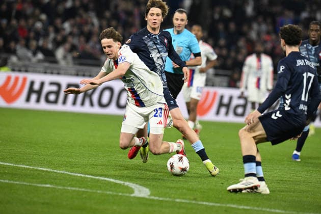 Football : Olympique Lyonnais v RC Celta Vigo - UEFA Europa League 19 03 2026 Tyler MORTON of Lyon during the second leg of the UEFA Europa League 2025 26 quarter-final between Olympique Lyonnais and RC Celta de Vigo, Spain, at the Groupama Stadium in DÃ cines-Charpieu, Lyon, on March 19, 2026 LYONFrance  Copyright: xMouradxAllilix