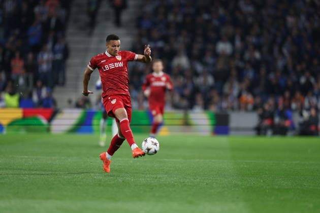 March 19, 2026, Porto, Porto, Portugal: Porto, Portugal - March 19, 2026 - Luca Jaquez of VfB Stuttgart in action during the UEFA Europa League match between Fc Porto and VfB Stuttgart at Estadio Dragao Uefa Europa League Fc Porto X VfB Stuttgart  - ZUMAe141 20260319_zsp_e141_022 Copyright: xLuisxEirasx
