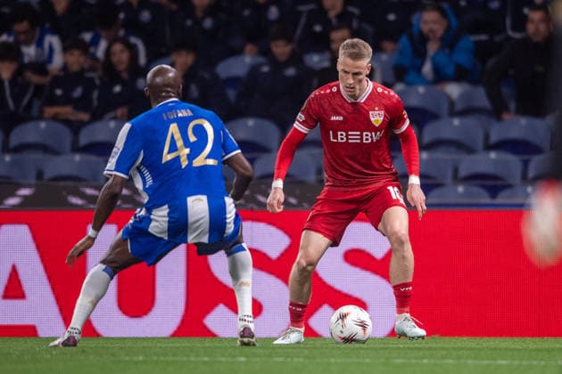 March 19, 2026, Porto, Porto, Portugal: PORTO, PORTUGAL - MARCH 18: CHRIS FUHRICH of VfB Stuttgart is seen on action during the UEFA Europa League 2025 26 Round of 16 second leg between FC Porto and VfB Stuttgart at Estadio do Dragao on March 19, 2026 in Porto, Portugal FC Porto X VfB Stuttgart - UEFA Europa League  - ZUMAl192 20260319_zsp_l192_021 Copyright: xMiguelxLemosx