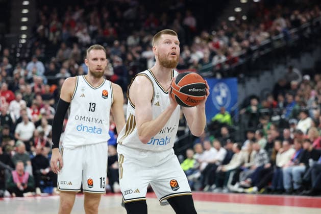 Davis Bertans Dubai Basketball, 08 with Dzanan Musa Dubai Basketball, 13 , GER, FC Bayern Basketball vs Dubai Basketball, Basketball, Euroleague, Matchday 32, Season 2025 2026, 19 03 2026, GER, FC Bayern Basketball vs Dubai Basketball, Basketball, Euroleague, Matchday 32, Season 2025 2026, 19 03 2026 Munich Copyright: xEibner-Pressefoto JennixMaulx EP_JML