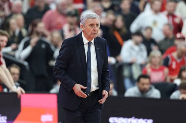 Svetislav Pesic FC Bayern Basketball, Head Coach , GER, FC Bayern Basketball vs Dubai Basketball, Basketball, Euroleague, Matchday 32, Season 2025 2026, 19 03 2026, GER, FC Bayern Basketball vs Dubai Basketball, Basketball, Euroleague, Matchday 32, Season 2025 2026, 19 03 2026 Munich Copyright: xEibner-Pressefoto JennixMaulx EP_JML