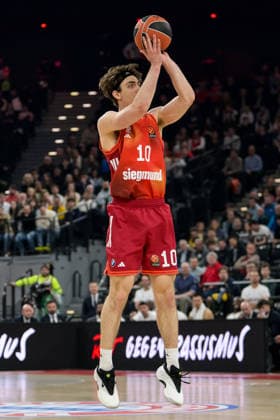 Basketball, Euroleague, 20260319, FC Bayern Munich Dubai Basketball In the picture Justinian JESSUP Bayern, 10 , three-pointer Munich SAP Garden Bayern Germany Copyright: Passion2Press.dex xMarkusxFischex