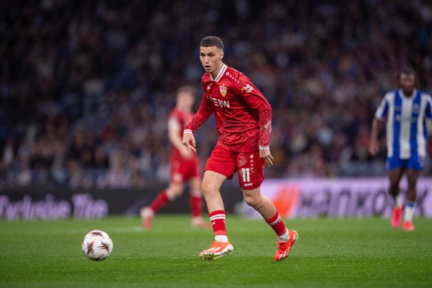 March 19, 2026, Porto, Porto, Portugal: PORTO, PORTUGAL - MARCH 18: BILAL EL KHANNOUSS of VfB Stuttgart is seen on action during the UEFA Europa League 2025 26 Round of 16 second leg between FC Porto and VfB Stuttgart at Estadio do Dragao on March 19, 2026 in Porto, Portugal FC Porto X VfB Stuttgart - UEFA Europa League  - ZUMAl192 20260319_zsp_l192_038 Copyright: xMiguelxLemosx