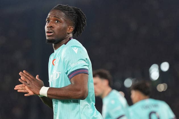 Bologna s Jonathan Rowe celebrates after scoring during the Uefa Europa League soccer match between Roma and Bologna at the Olympic Stadium in Rome, Italy - Thursday, March 19, 2026. - Soccer .  Copyright: xAlfredoxFalcone LaPressex