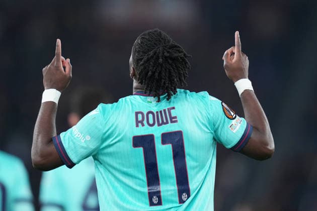 Bologna s Jonathan Rowe celebrates after scoring during the Uefa Europa League soccer match between Roma and Bologna at the Olympic Stadium in Rome, Italy - Thursday, March 19, 2026. - Soccer .  Copyright: xAlfredoxFalcone LaPressex