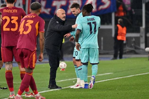 Foto IPP Felice De Martino Roma 19 03 2026 Calcio Europa League 2025-2026 Roma - Bologna Nella foto: Esultanza dopo il gol di Jonathan Rowe Italy Photo Press World Copyright Roma italy Italia ITALY  Copyright: xR4924_italyphotopressx