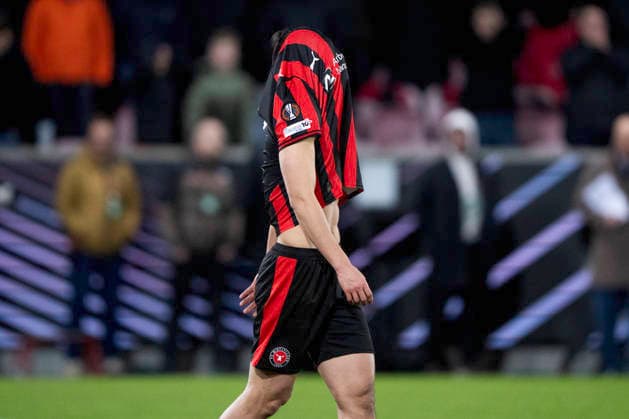 UEFA Europa League FC Midtjylland Nottingham Forest FC Midtjyllands Cho Gue Sung reacts after missing during the penalty shootout in the match between FC Midtjylland and Nottingham Forest in the Europa League 2nd leg at MCH Arena in Herning on Thursday, March 19, 2026 Photo Bo Amstrup Ritzau Scanpix , Herning Denmark Mors  Copyright: BoxAmrstrupx xRitzauxScanpix BoxAmstrupx spdk20260319-215710-L