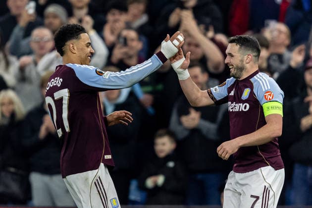 Aston Villa v Lille OSC, Europa League GOAL scores 1-0 Aston Villa midfielder John McGinn (7) scores and celebrates during the Europa League match between Aston Villa and Lille OSC at Villa Park, Birmingham, UK on 19 March 2026. Birmingham Villa Park West Midlands UK Editorial use only , Copyright: xManjitxNarotrax PSI-23923-0039