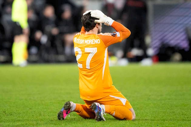 Europa League FC Midtjylland Nottingham Forest Nottingham Forest s goalkeeper Stefan Ortega reacts during the match between FC Midtjylland and Nottingham Forest in the Europa League 2nd match at MCH Arena in Herning on Thursday, March 19, 2026 Photo Bo Amstrup Ritzau Scanpix , Herning Denmark Mors  Copyright: BoxAmrstrupx xRitzauxScanpix BoxAmstrupx spdk20260319-221012-L